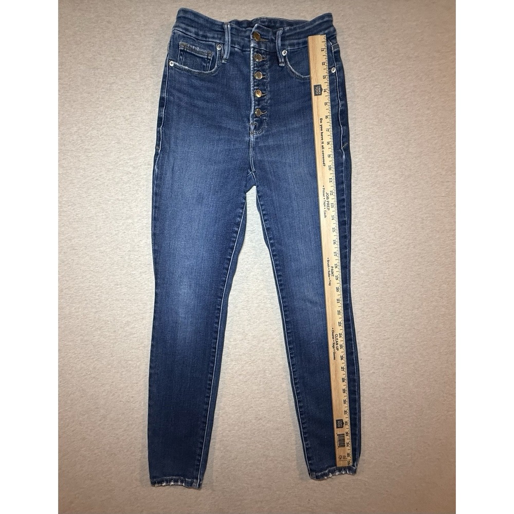 GOOD AMERICAN woman's Blue Jeans Size 4 Strech Fit - Picture 3 of 6